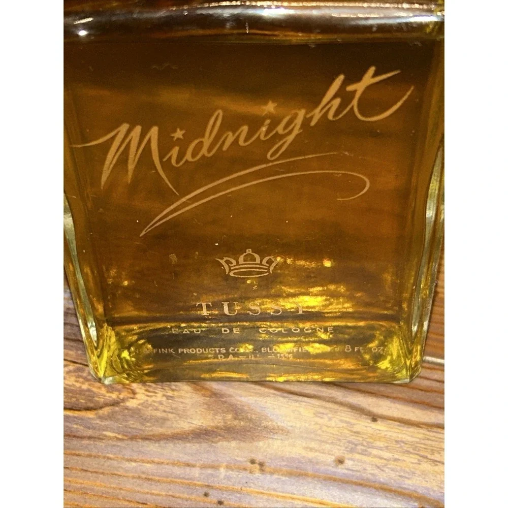 New Rare Tussy Midnight 8 FL Oz Eau de Cologne Splash Bottle 1950s/970s